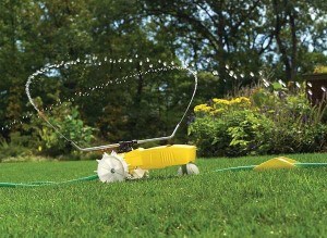 Best Traveling Lawn Sprinkler - Rain Train Traveling Sprinkler